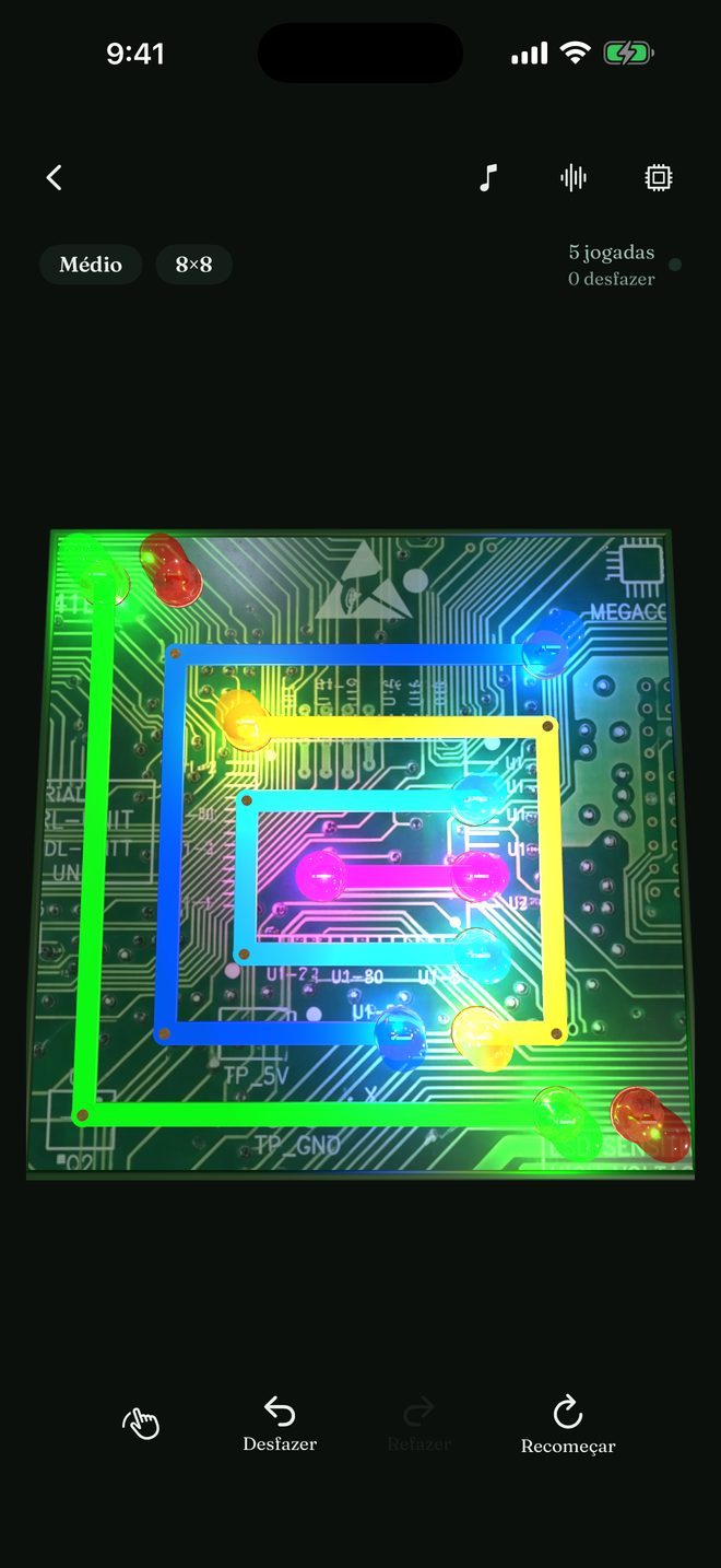 Quiet Circuits — Um puzzle tranquilo de conectar pares