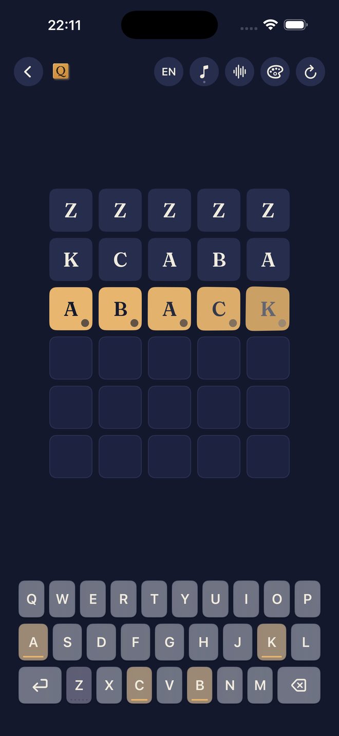 Quiet Letters — A calm daily word puzzle