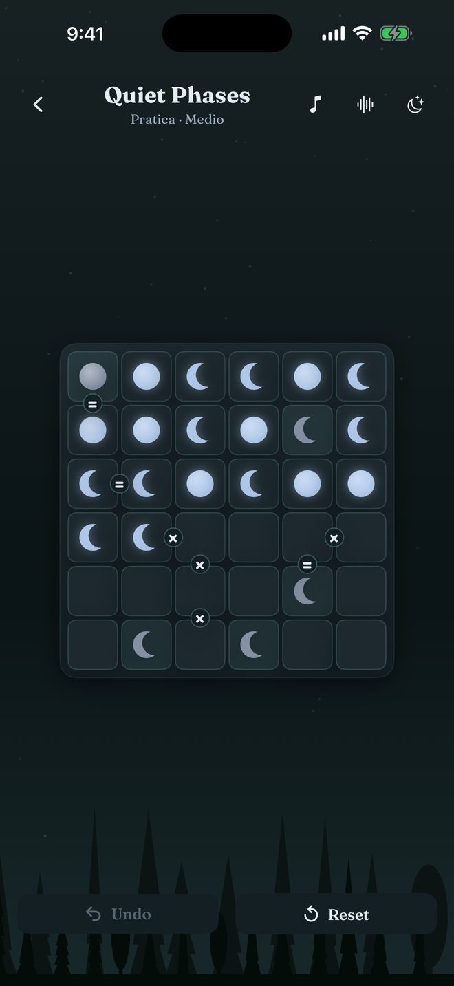 Quiet Phases — Tranquilli puzzle logici a fasi lunari