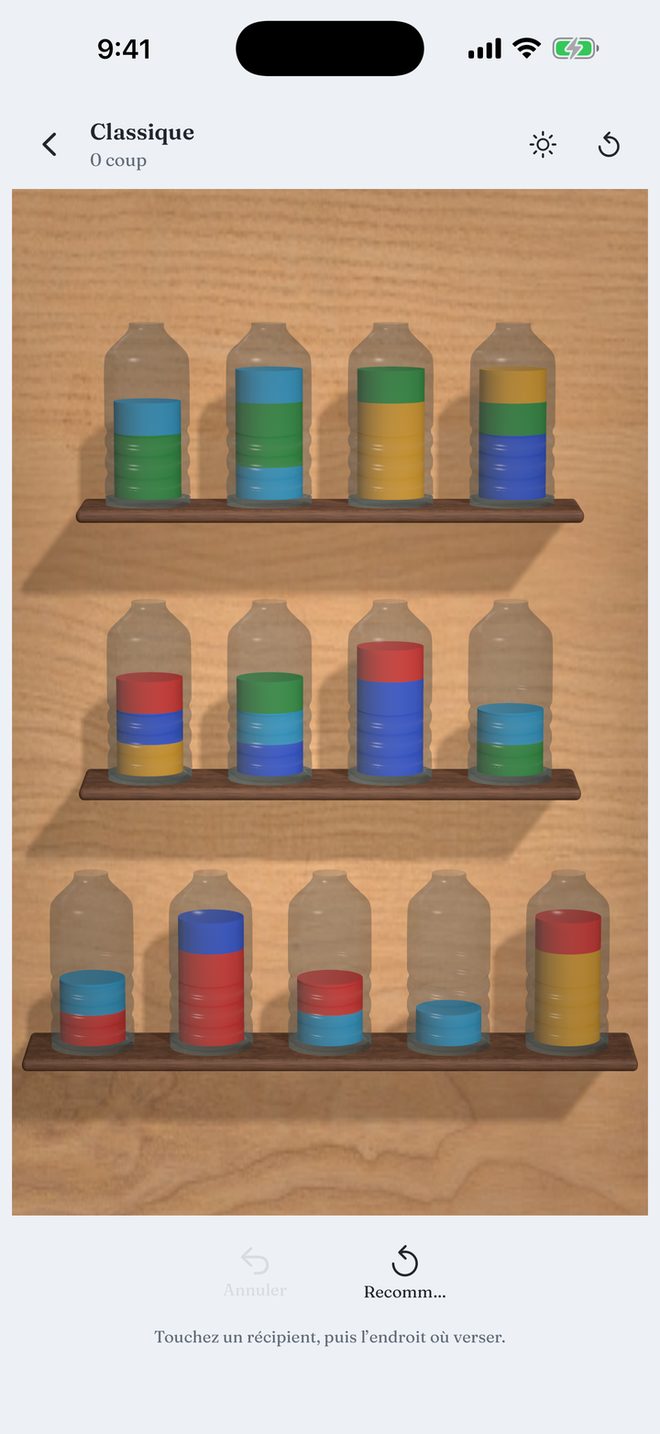 Quiet Vessels — Des puzzles 3D de tri de liquides, paisibles